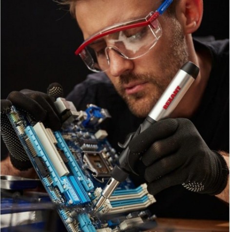 Паяльник REXANT П0501 с пьезоподжигом, газовый, 17мл, 2 насадки, блистер [12-0501]