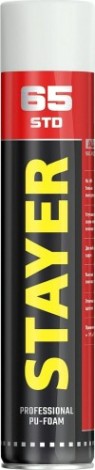 Пена монтажная STAYER STD 65 стандарт, всесезонная (0,75 л) [41134]