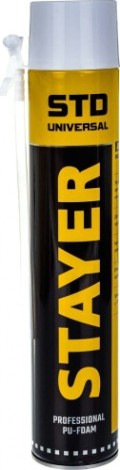 Пена монтажная STAYER STD стандарт, всесезонная (0,75 л.) [41133]