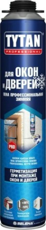 Пена монтажная Tytan для окон и дверей, профессиональная, всесезонная (750мл) [тов-213040]