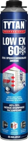Пена монтажная Tytan LowEx 60 профессиональная, всесезонная (750мл) [тов-203234]
