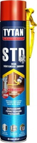 Пена монтажная Tytan STD ЭРГО стандарт, всесезонная (750мл) [тов-213553]