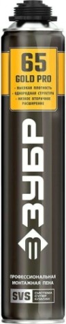 Пена монтажная ЗУБР GOLD PRO 65 профессиональная, всесезонная (850 мл) [41157]