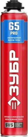 Пена монтажная ЗУБР PRO 65 профессиональная, всесезонная (850 мл) [41147_z01]