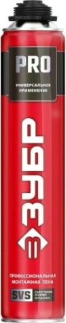 Пена монтажная ЗУБР PRO профессиональная, всесезонная (750 мл) [41145_z01]