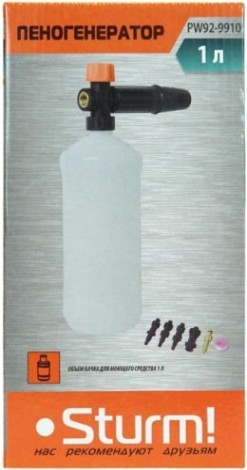 Пеногенератор Sturm PW92-9910 1л, для моек Sturm, Hanskonner, Karсher, BOSCH