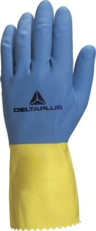 Перчатки латексные Delta Plus VE330 с хлопковым напылением, размер 6 [VE330BJ06]
