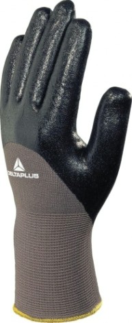 Перчатки с полимерным покрытием Delta Plus VE713 цвет черный размер 9 [VE71309]
