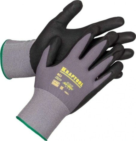 Перчатки с полимерным покрытием KRAFTOOL EXPERT размер l [11285-L]