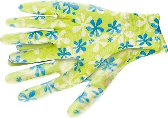 Перчатки садовые PALISAD прозрачное нитриловое покрытие зеленые, размер L 67743 [67743]