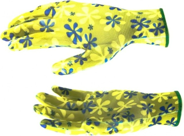 Перчатки садовые PALISAD прозрачное нитриловое покрытие зеленые, размер M 67742 [67742]