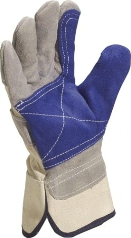 Перчатки спилковые Delta Plus DS202RP комбинированные х/б цвет сине-серый, размер 10 [DS202RP10]