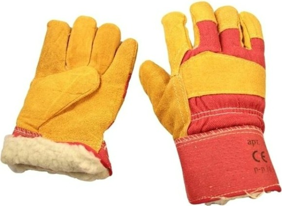 Перчатки спилковые комбинированные утепленные 35/0112 [501924351]