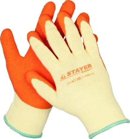 Перчатки STAYER HARD PRO L-XL рельефные особопрочные противоскользящие [11407-XL]