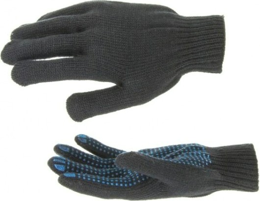 Перчатки трикотажные СИБРТЕХ "Точка" акрил, пвх-покрытие 7 класс [67701]