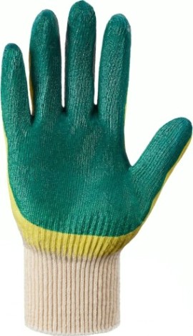 Перчатки трикотажные "Стандарт" 13 класс с 2 латексным обливом (300пар) [914-611]