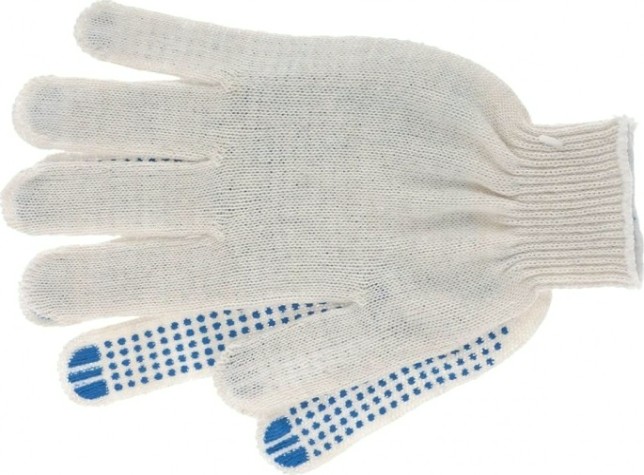 Перчатки трикотажные "Точка" пвх-покрытие 10 класс, 3 нити, 67785 [67785]