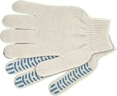 Перчатки трикотажные "Волна" пвх-покрытие 10 класс, 4 нити, 67777 [67777]