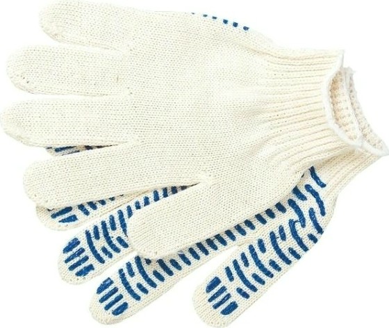 Перчатки трикотажные "Волна" пвх-покрытие 10 класс, 6 нитей, 67716 [67716]