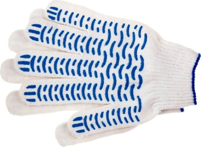 Перчатки трикотажные "Волна" пвх-покрытие 10 класс, 6 нитей, 67716 [67716]