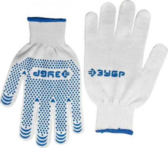 Перчатки трикотажные ЗУБР с защитой от скольжения, размер L-XL 11451-XL [11451-XL]
