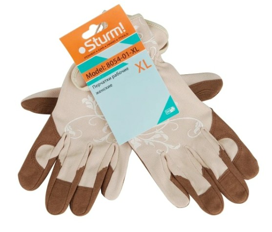 Перчатки универсальные Sturm 8054-01-XL раб.жен.спандекс,алькантара, цвет корич-беж