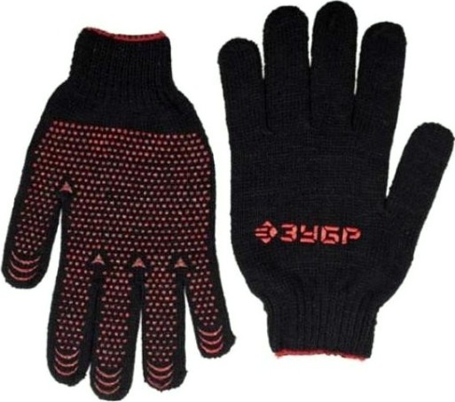 Перчатки утепленные трикотажные ЗУБР "Мастер" с защитой от скольжения, размер L-XL 11462-XL [11462-XL]