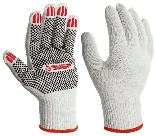 Перчатки ЗУБР 11440-M10 х/б с пвх покрытием Оптима, M, 10 пар Перчатки ЗУБР 11440-M10 х/б с пвх покрытием Оптима, M, 10 пар