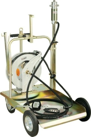 Передвижной комплект раздачи масла LUBEWORKS 1700333М (под бочки 180-220 л) пневмонасос 5:1