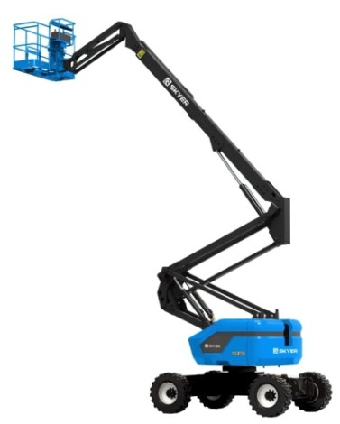 Передвижной телескопический подъемник SKYER DKP1725 самоходный коленчатый дизельный