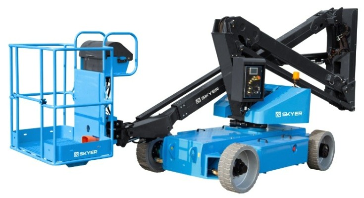 Передвижной телескопический подъемник SKYER EKP1220 самоходный коленчатый