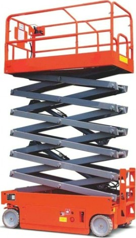 Передвижной телескопический подъемник TOR GTJZ ножничный самоходный 230 кг 6 м (автономный) [1009052]