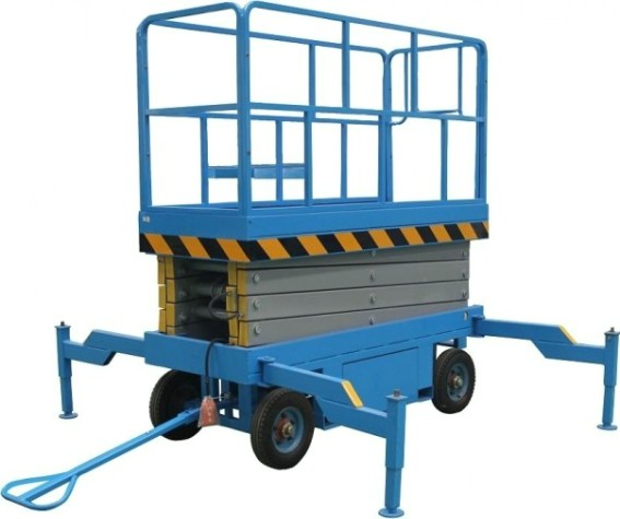 Передвижной телескопический подъемник TOR SJY-0,5-14DC ножничный 500 кг 14 м (автономный) [1018865]