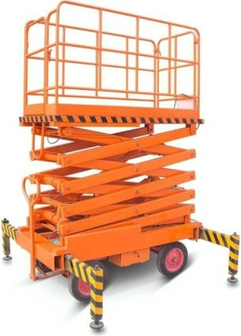 Передвижной телескопический подъемник TOR SJY-0,5-9DC ножничный 500 кг 9 м (автономный) [1017007]