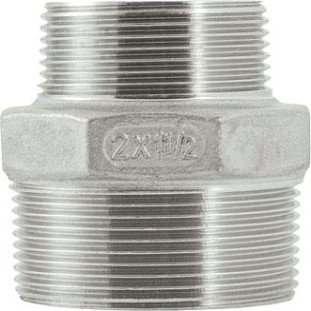 Переход резьбовой UNIPUMP 2”НР / 1,5”НР нерж. cталь [80911]