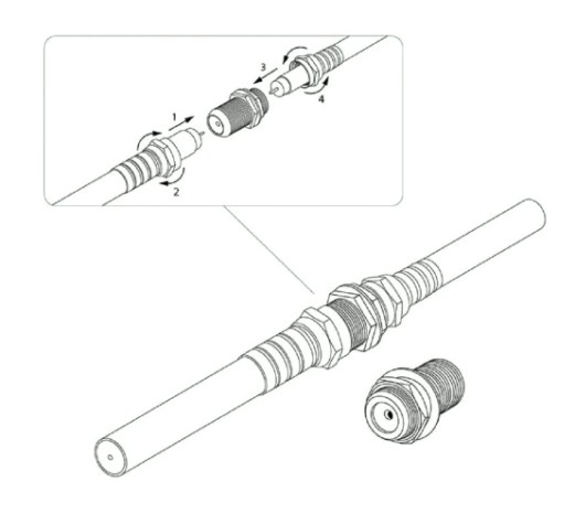 Переходник антенный REXANT 06-0020-A (гнездо F-гнездо F) бочка для кабеля RG-6, никель