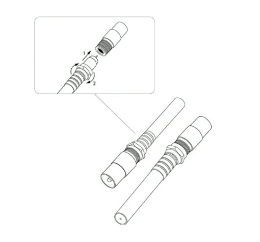 Переходник антенный REXANT 06-0025-A (гнездо F-штекер TV) для кабеля RG-6, никель