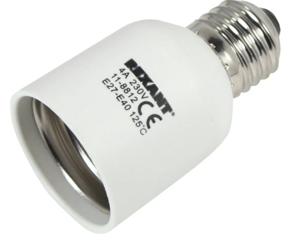 Переходник цокольный REXANT 11-8812 Е27-Е40 (уп. 20 штук)