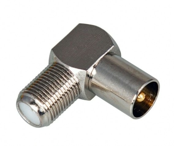 Переходник REXANT 05-4311 (уп. 50 штук) гн F-шт TV угловой (03-153) [05-4311]