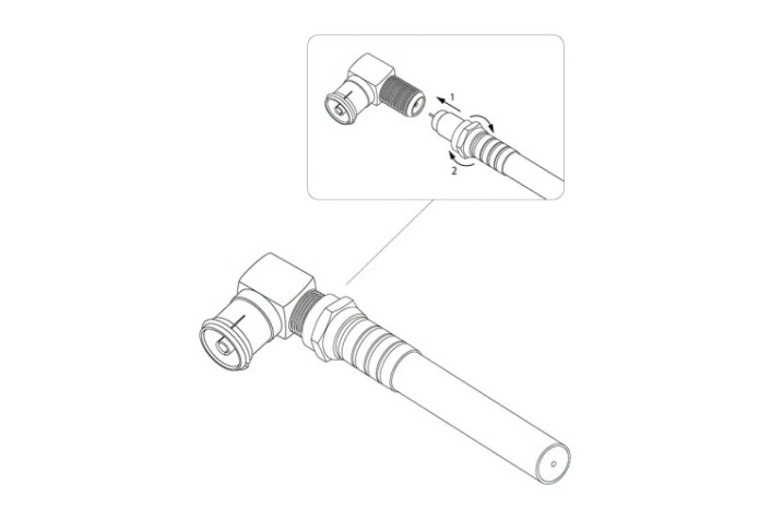 Переходник REXANT 05-4312 (уп. 50 штук) гн F-гн TV угловой (03-152) [05-4312]