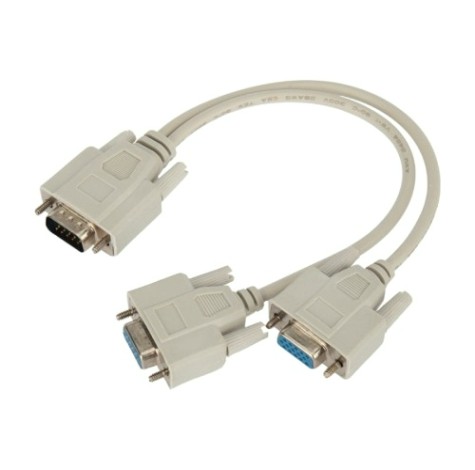 Переходник штекер REXANT 17-6834 VGA-2 гнезда VGA, провод