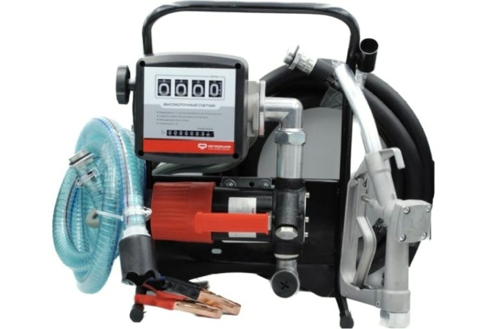 Переносной комплект для перекачки ДТ и керосина Petropump DCTP60ST 24в (мех. счетчик, мех. пист.) 60 л/мин [PP330004]