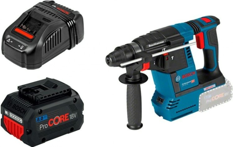 Перфоратор аккумуляторный BOSCH GBH 18 V-26 бесщеточный [0615990M3N] 1х8,0 Ач, картон