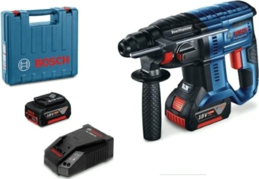 Перфоратор аккумуляторный BOSCH GBH 180 LI бесщеточный [0611911121] 2х4,0Ач, кейс