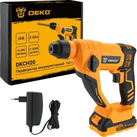 Перфоратор аккумуляторный DEKO DKCH20 1x2.0Ah [063-4411]