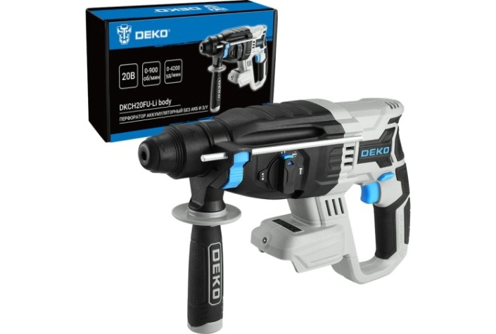 Перфоратор аккумуляторный DEKO DKCH20FU-Li 20В, без АКБ и ЗУ [063-4453]