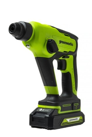 Перфоратор аккумуляторный GREENWORKS GD24SDS1K2 бесщеточный [3803107UA]