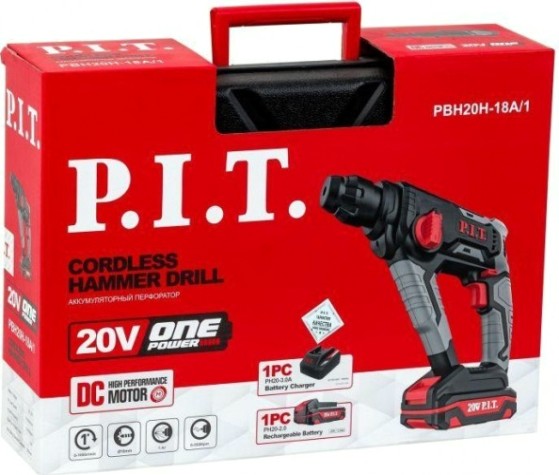 Перфоратор аккумуляторный P.i.t. PBH20H-18A/1 Перфоратор аккумуляторный P.i.t. PBH20H-18A/1