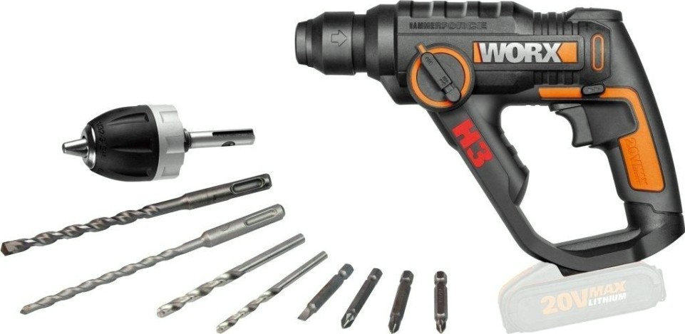 Перфоратор аккумуляторный Worx WX390.9 H3 без АКБ и ЗУ [WX390.9]