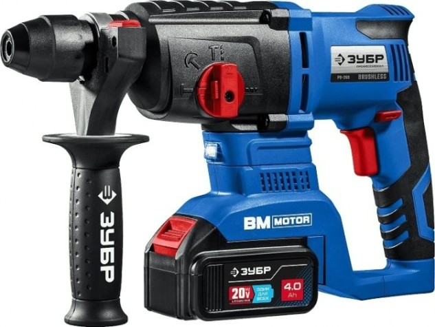 Перфоратор аккумуляторный ЗУБР Профессионал PB-260-42 20v бесщеточный (2 x 4Ач), кейс [PB-260-42]